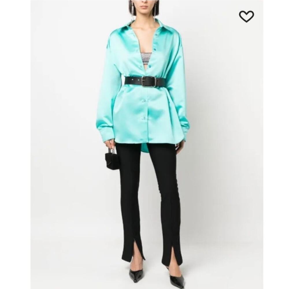 THE ANDAMANE Oversized Satin Shirt Size 44